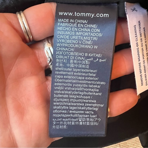 Tommy Hilfiger Black Velvet Bomber Jacket - Picture 10 of 16